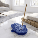 Blue Hamsa Bokhour Holder - Figi Home