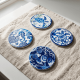 Coastal Sea Life Coasters Set - Figi Home