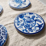 Coastal Sea Life Coasters Set - Figi Home