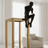 Contemplative Figure on Gold Stand - Figi Home