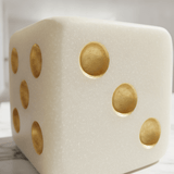 Cream Gold Dice Sculpture - Figi Home
