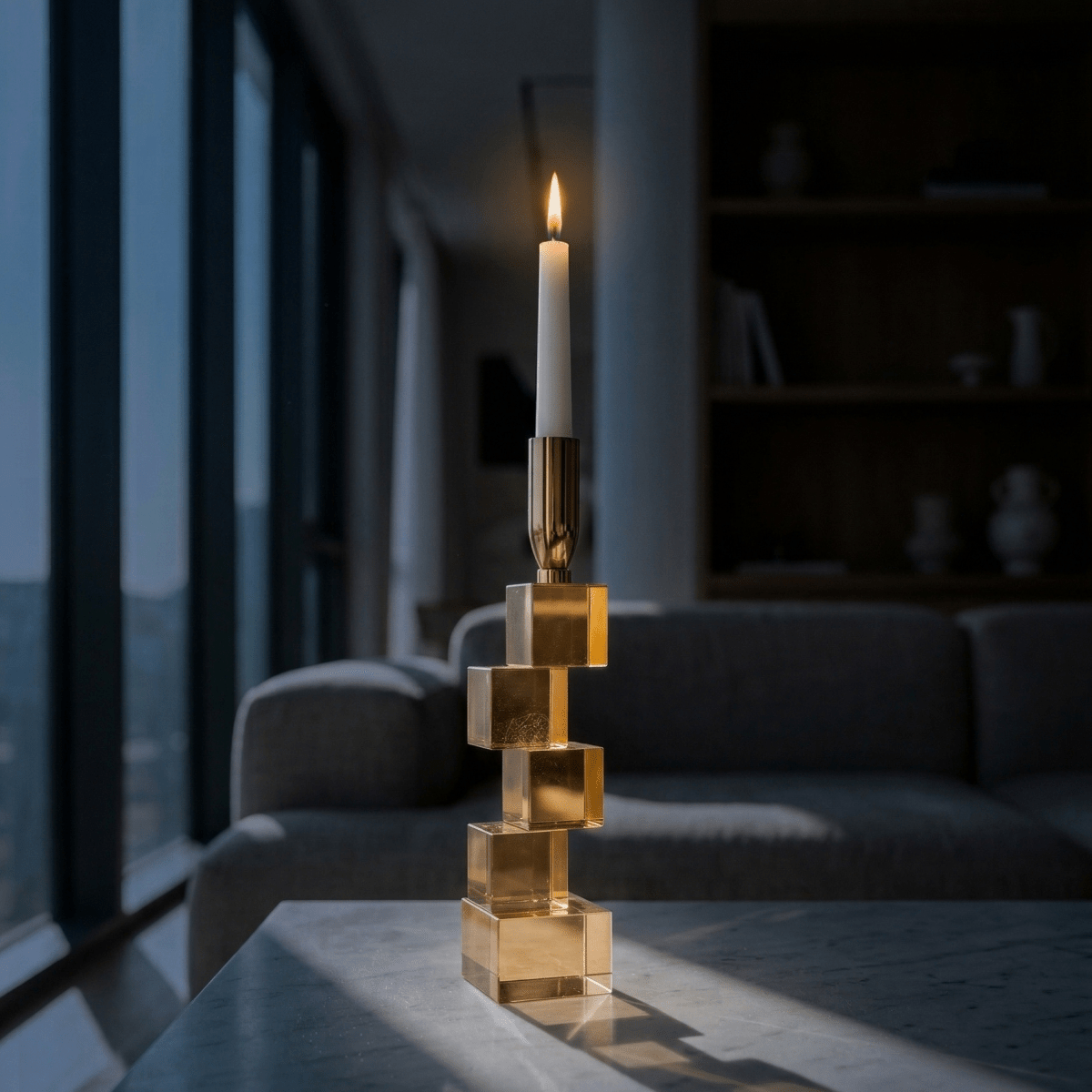 Crystal Stack Candle Holder - Figi Home