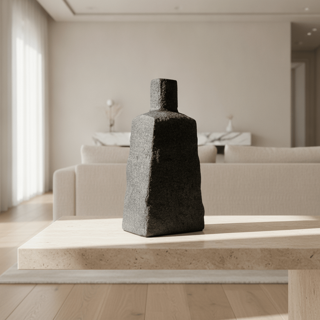Dark Textured Vase - Figi Home