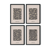 Kufi Calligraphy Surah Set (4 Pieces) - Figi Home