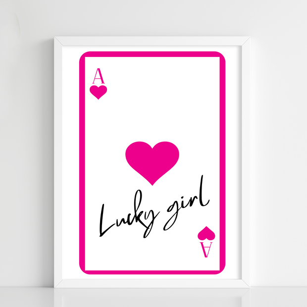 “Lucky Girl” Ace of Hearts