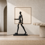 Framed Figure Sculpture, 150 cm illuminated floor sculpture