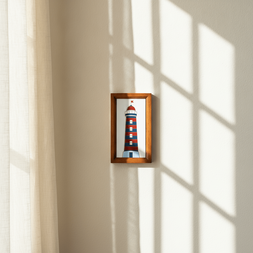 Framed Lighthouse Tile - Figi Home