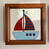 Framed Sailboat Tile - Figi Home