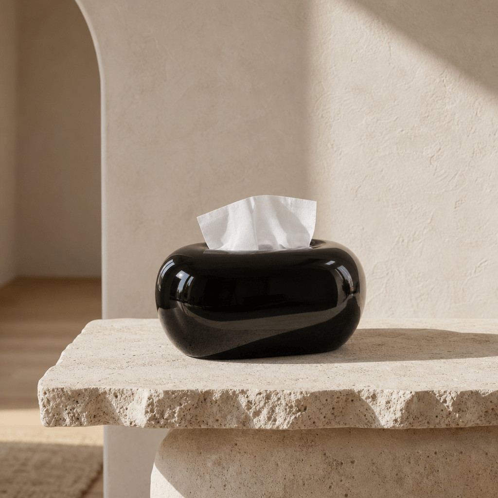 Glossy Oval Tissue Box - Figi Home