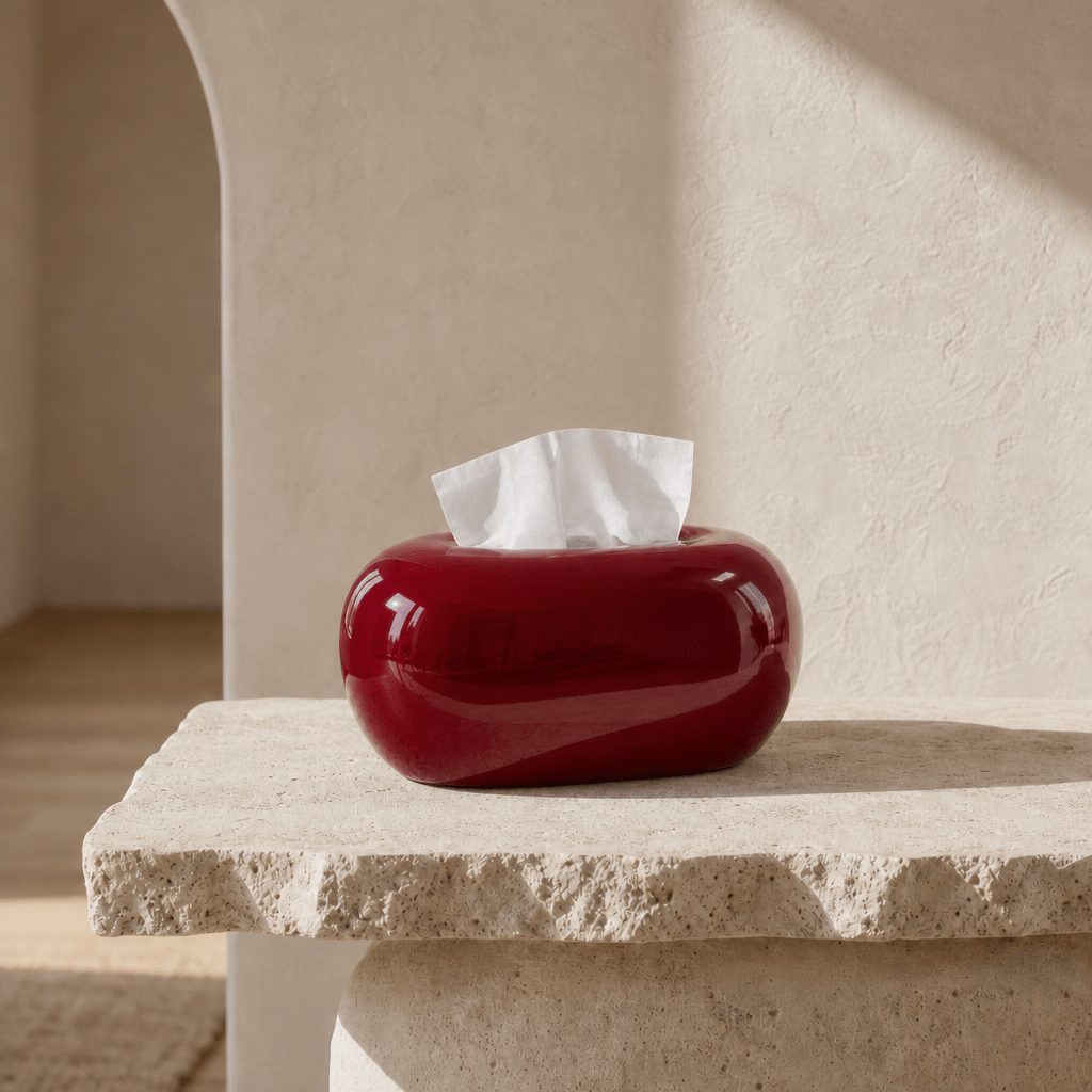 Glossy Oval Tissue Box - Figi Home