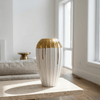 Gold Cap Ribbed Vase - Figi Home