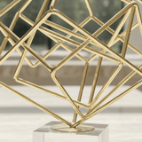 Gold Geometric Sculpture - Figi Home
