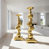 Gold Metal Candle Holder Set - Figi Home