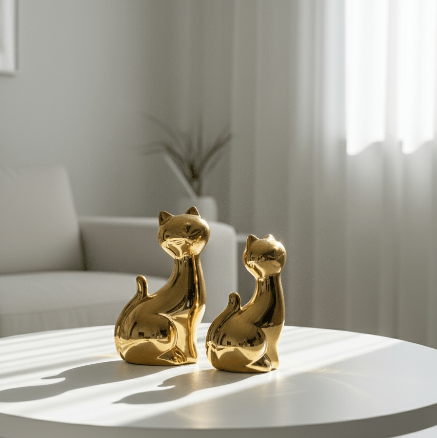 Golden Feline Duo - Figi Home
