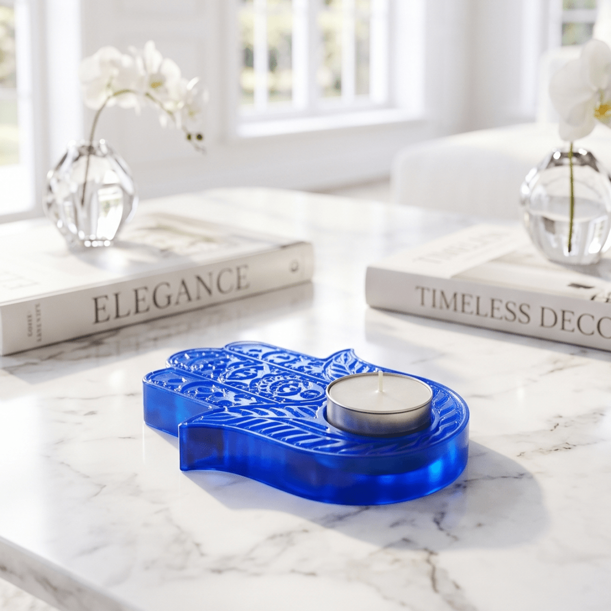 Hamsa Tealight Candle Holder - Figi Home
