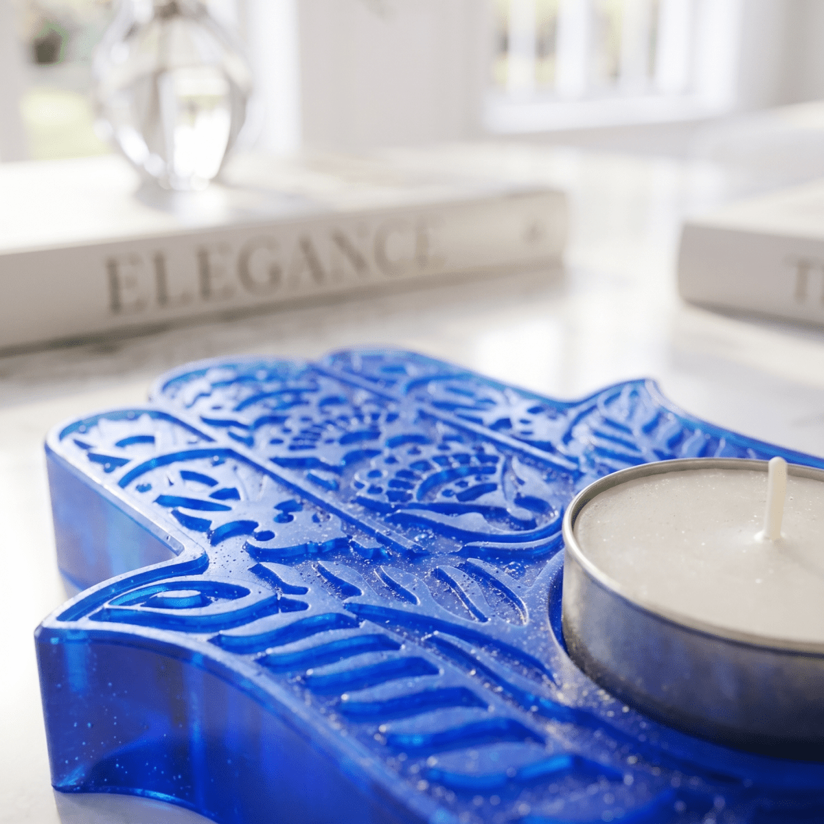 Hamsa Tealight Candle Holder - Figi Home