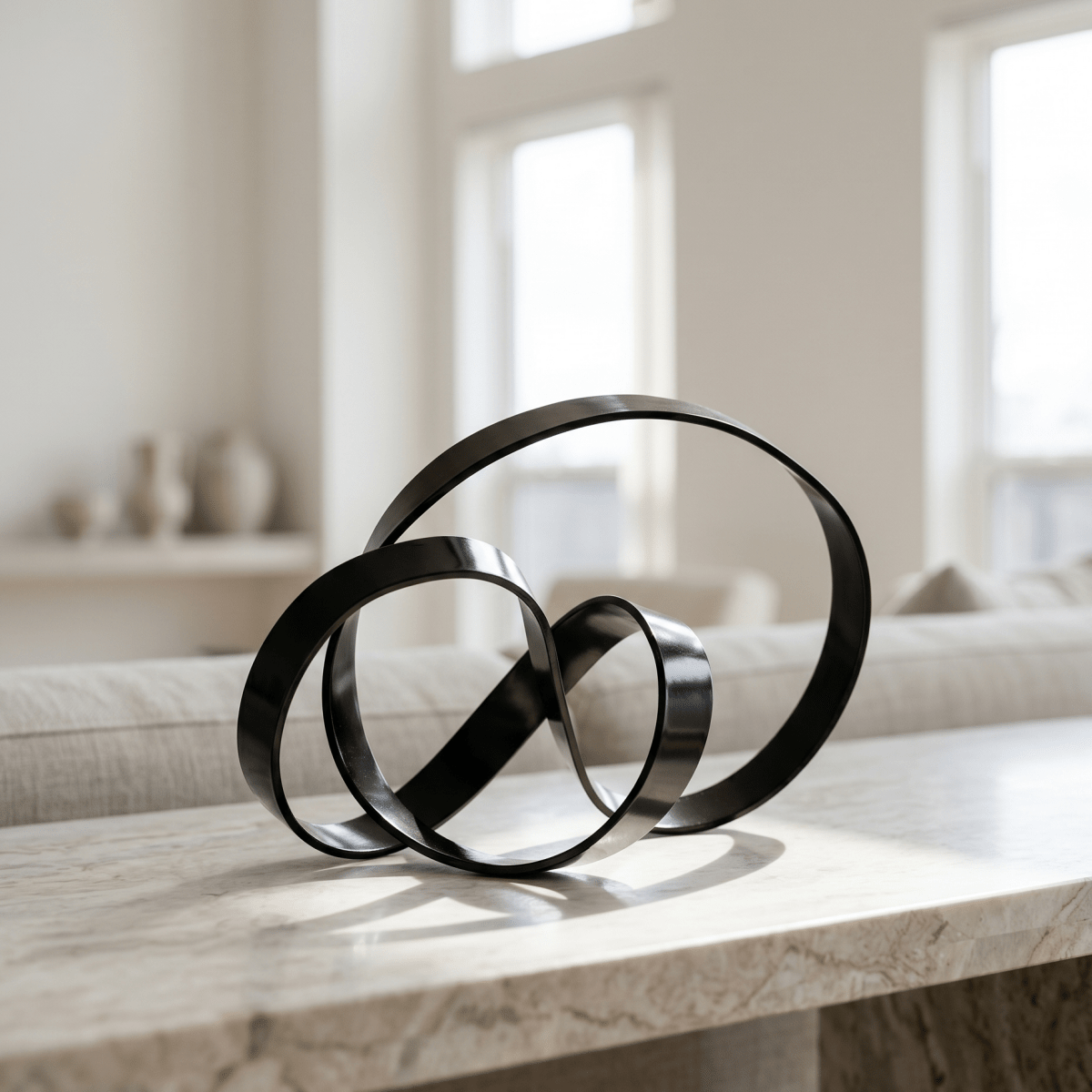 Interlinked Rings Sculpture - Figi Home
