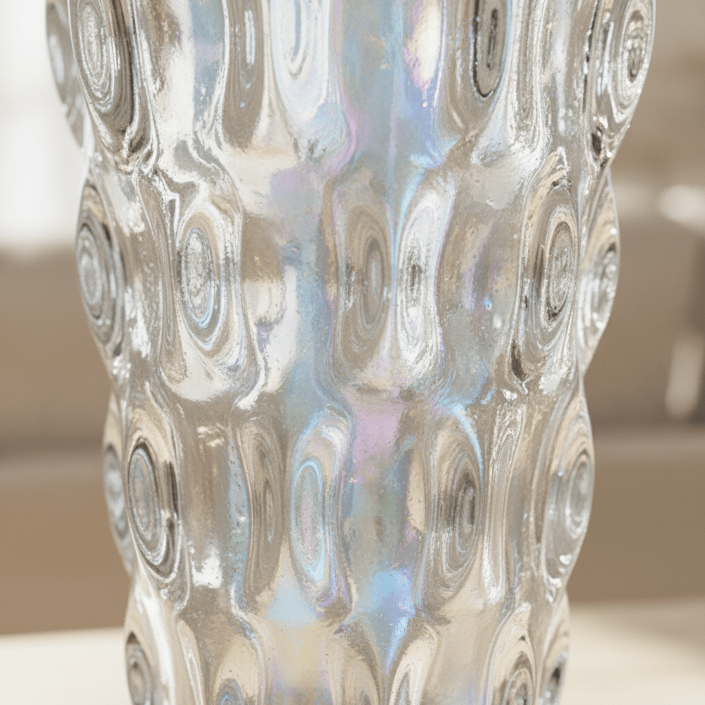 Iridescent Textured Glass Vase - Figi Home