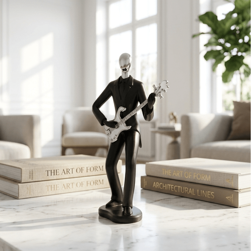 Jazz Man Guitar Sculpture - Figi Home