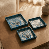 Khamsa Hamsa Decorative Tray Set (3 pcs) - Figi Home