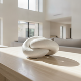 Wood Knot Sculpture - White