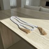 Wooden Bead Garland - White
