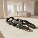 Distressed Wood Chain - Black 4