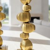 Gold Metal Candle Holder Set