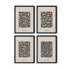Kufi Calligraphy Surah Set (4 Pieces) - Figi Home