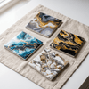 Luxury Fluid Marble Coasters Set - Figi Home