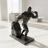 Man Lifting Weight Sculpture - Figi Home