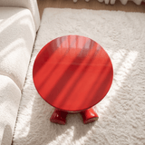 Maroon half head side table - Figi Home
