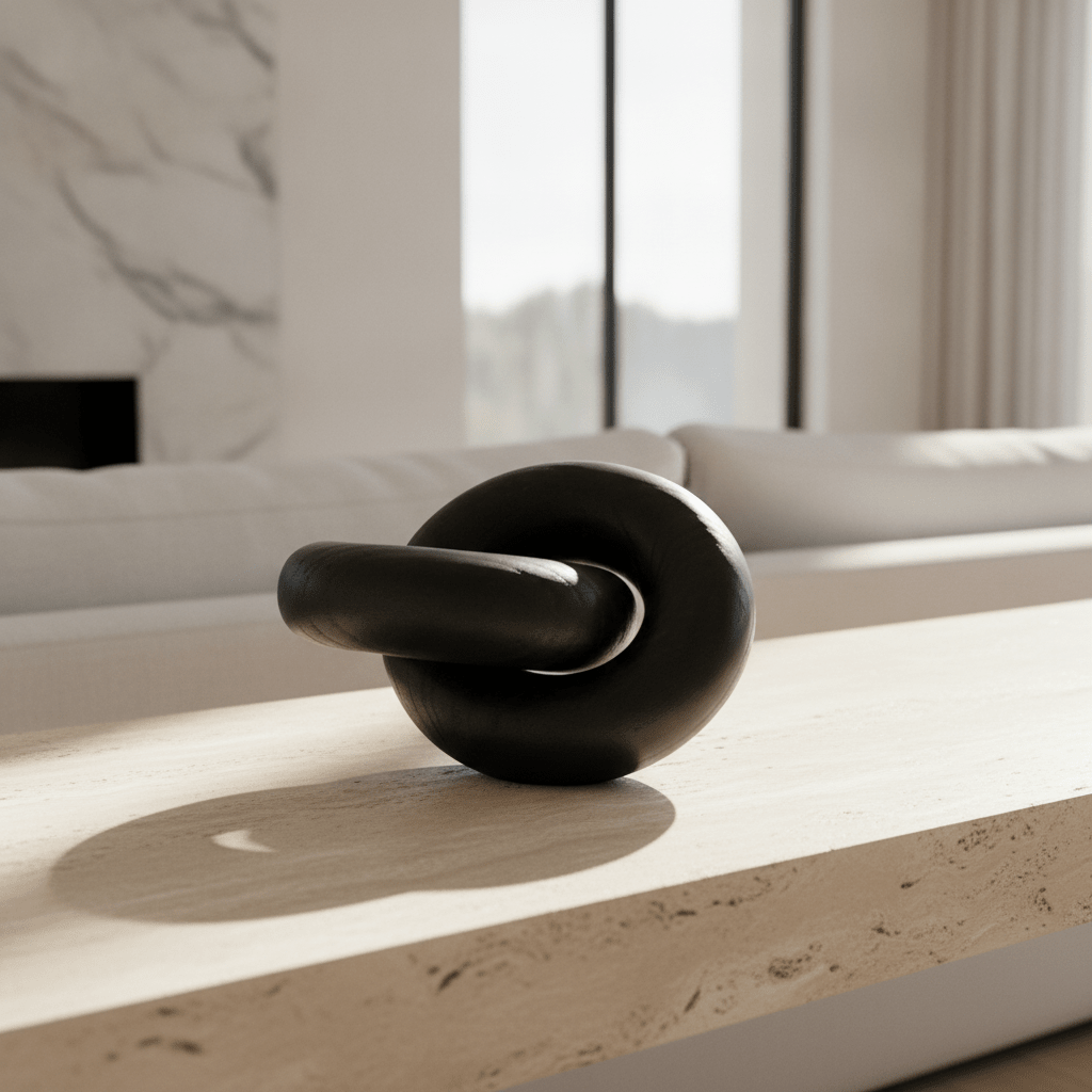 Matte Black Interlocking Wood Links - Figi Home