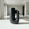 Matte Black U-shaped Vase - Figi Home