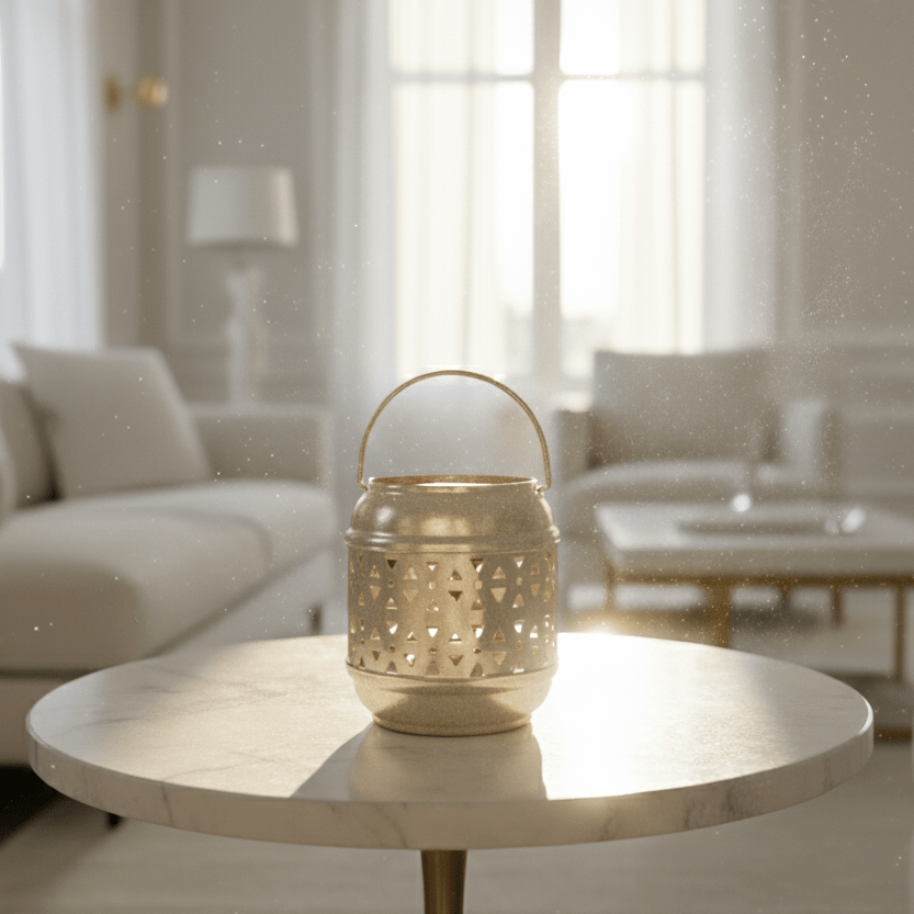 Mini Patterned Metal Lantern - Figi Home