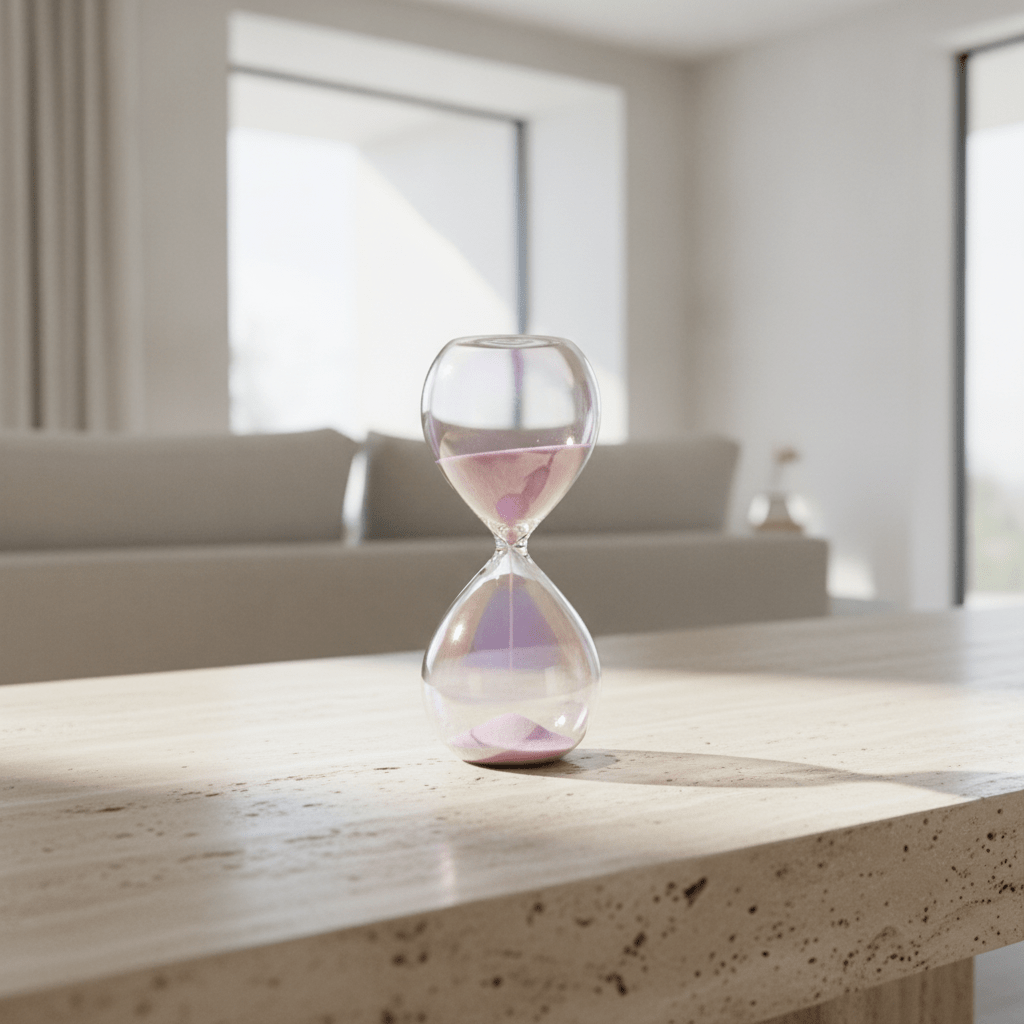 Mini Pink Sand Iridescent Hourglass - Figi Home