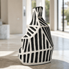 Monochrome Sculpted Vase - Figi Home