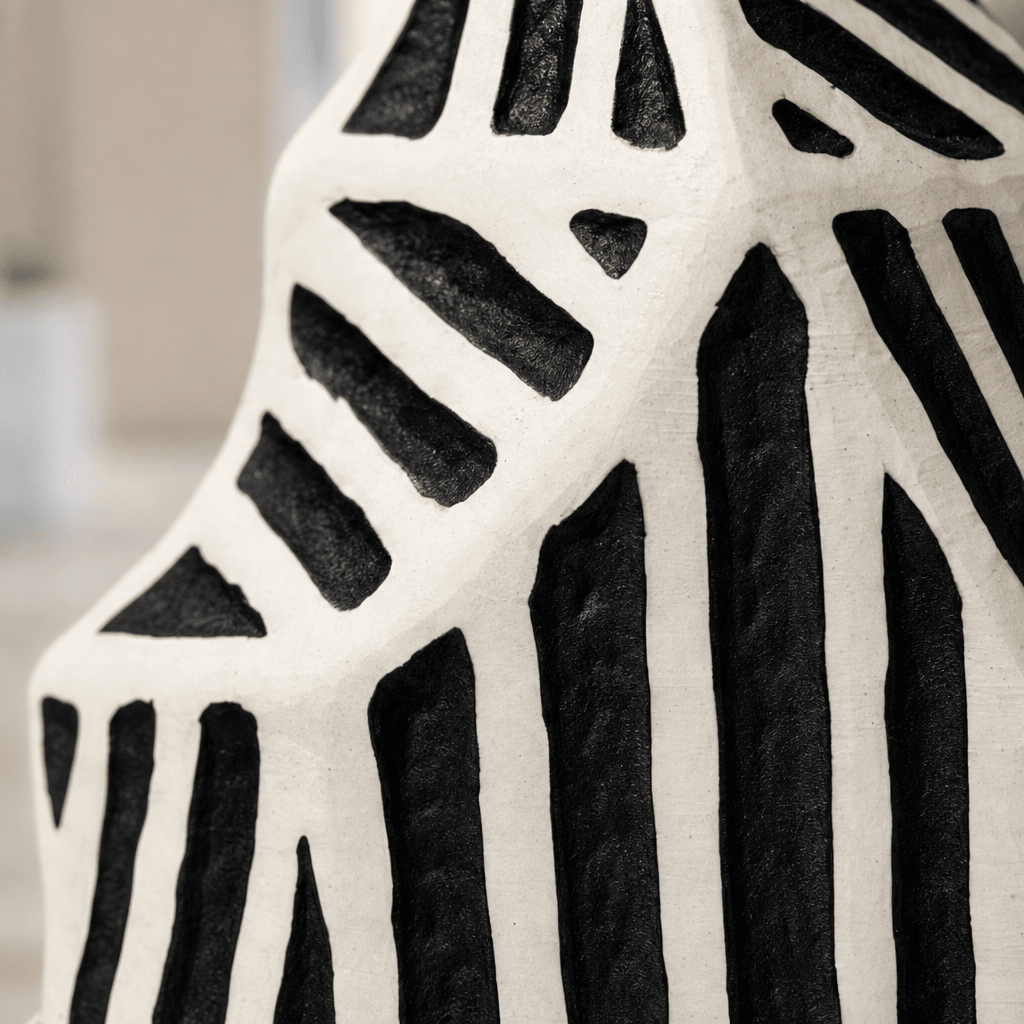 Monochrome Sculpted Vase - Figi Home