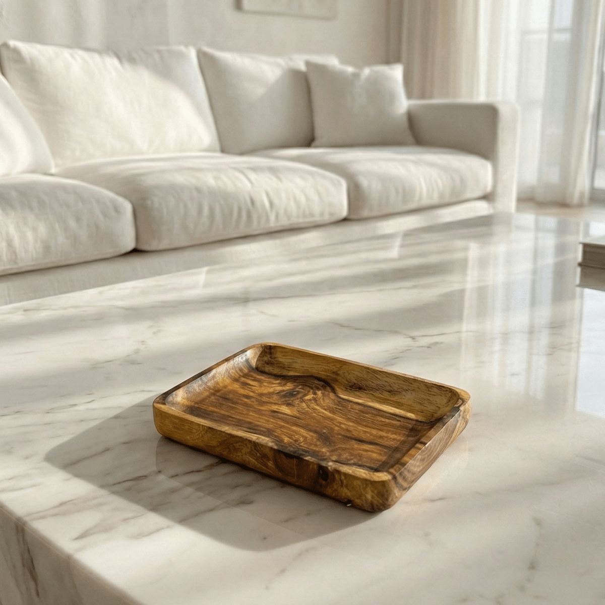 Natural Wood Grain Serving Tray - Figi Home