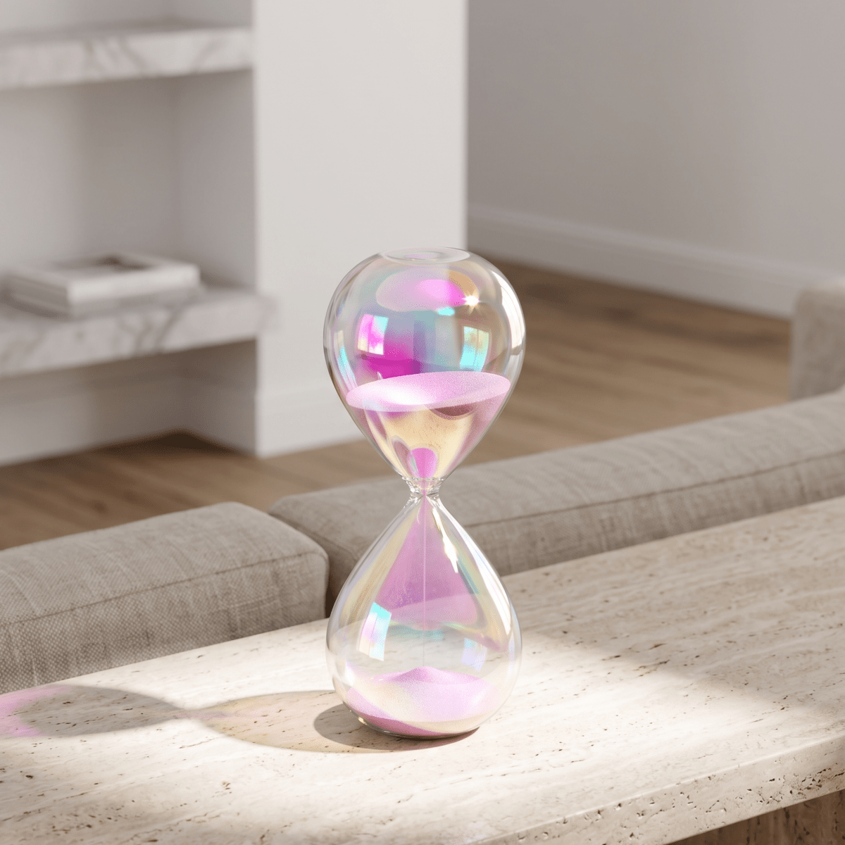 Pink Sand Iridescent Glass - Figi Home