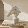 Premium Cream Marble Horse Head - Figi Home