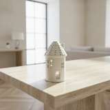 White Ceramic House Tealight Holder