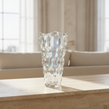 Iridescent Textured Glass Vase
