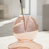 Pink Glass Incense Holder