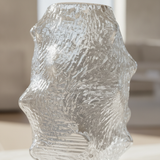 Textured Clear Glass Vase
