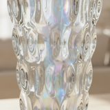 Iridescent Textured Glass Vase