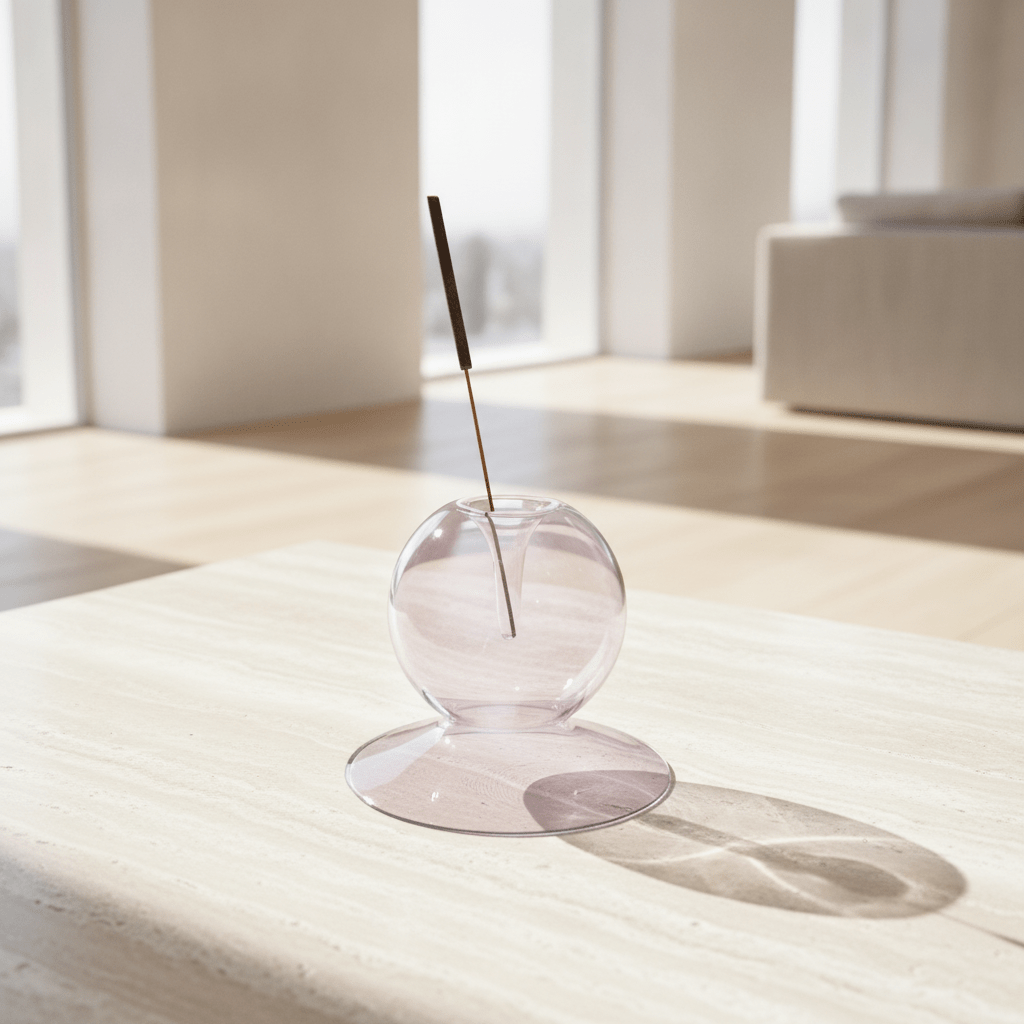 Purple Glass Incense Burner - Figi Home