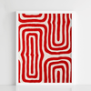 Red Labyrinth Waves - Figi Home