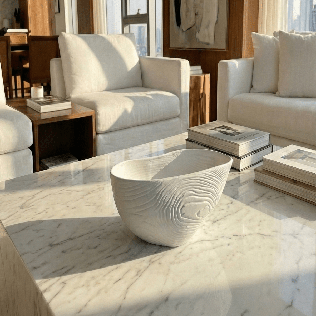 Ripple Stone Decorative Bowl - Figi Home