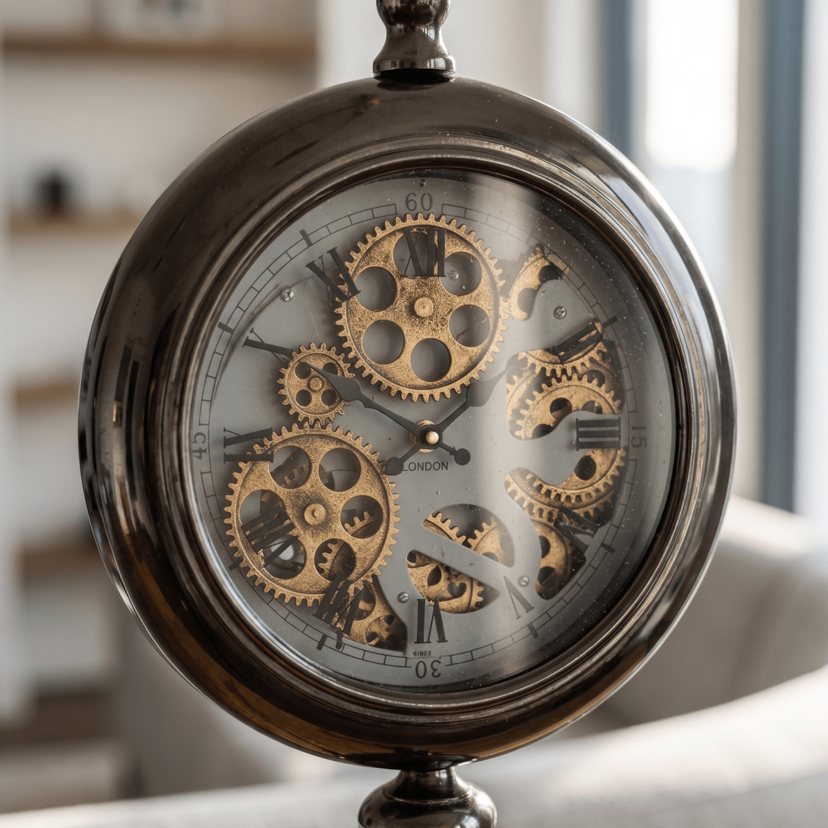 Round Mechanics Clock - Figi Home